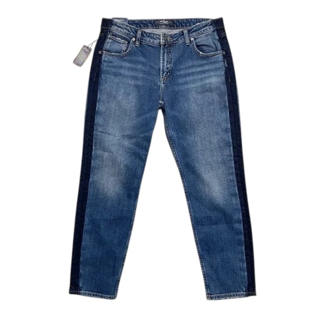 Silver Vintage Slim Mid Rise Jeans W29 L27 NWT Blue Stripe Stretch